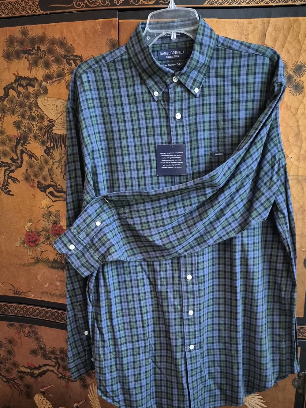 Daniel Cremieux Green & Blue Plaid Button-Down Shirt